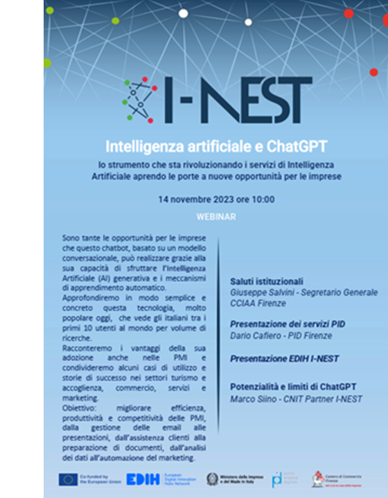 brochure of one I-NEST event about AI