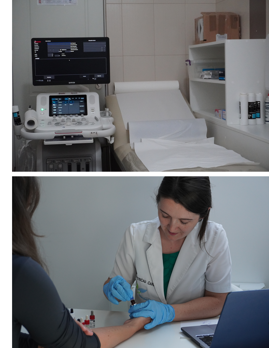 Medena clinic equipment and Medena clinic's staff at work